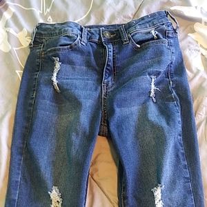 Skinny high rise jeggings